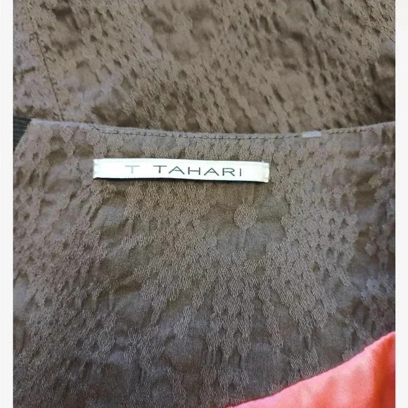 T Tahari Grey Textured Stretched Dart Midi Skirt Size 6 - Picture 9 of 10